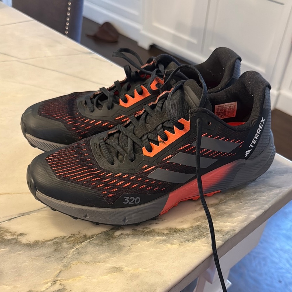 Adidas Terrex Black and Orange Trail Runners